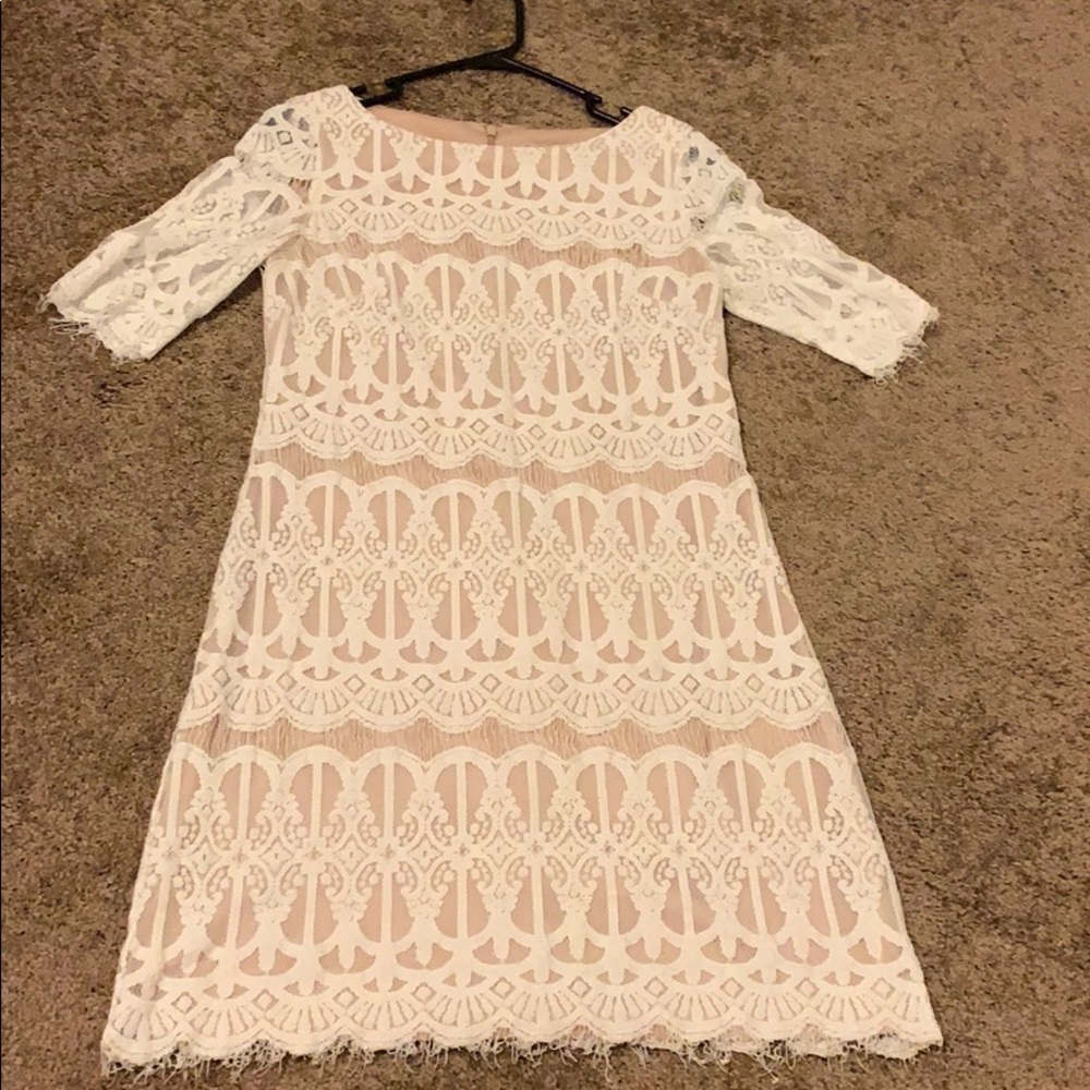 Lace overlay dress